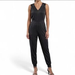 Black Sleeveless Jumpsuit/Romper with pockets